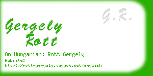 gergely rott business card